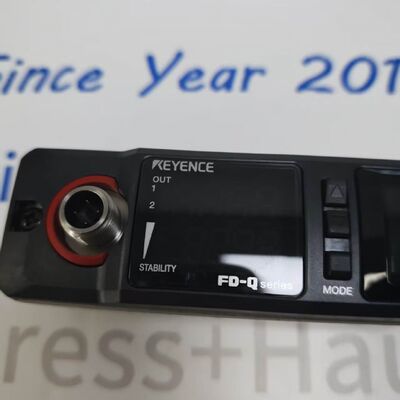 KEYENCE FD-Q10C | Digital Inline Liquid Flow Sensor 0.5–10 L/min, PFA Body, NPN Open Collector, M8 Pigtail