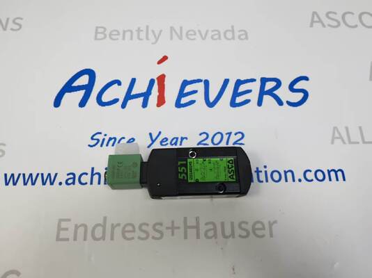 ASCO SCG551A001MS | 551 Series 5/2 Solenoid Valve 1/4" NPT, 24V DC, Spring Return, Namur Mount