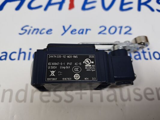 Schmersal Z4V7H 335-11Z-M20-RMS | Metal Limit Switch, 1NO+1NC, Brass Roller Lever, M20×1.5, IP65/IP67
