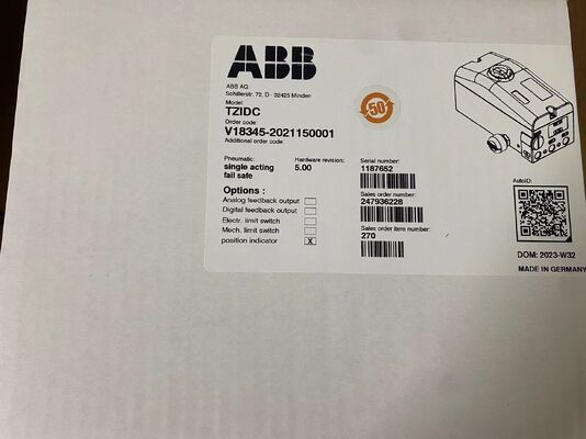 ABB V18345-2021150001 Electro-Pneumatic Positioner | TZIDC with Profibus PA & Single-Acting Specs