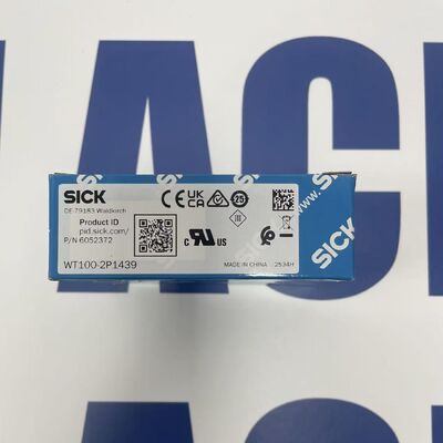 SICK WT100-2P1439 Photoelectric Sensor | Fork Type, 2-Beam, 24V DC, PNP, IP65, 2m Cable