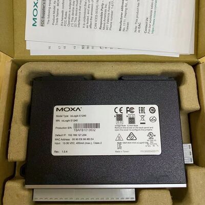Moxa ioLogik E1240 I/O | Ethernet, 4 DI, 4 DO, 2 AI, 1 AO, Modbus TCP, -40 to 75°C, IP30