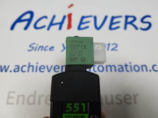 ASCO SCG551A001MS | 551 Series 5/2 Solenoid Valve 1/4" NPT, 24V DC, Spring Return, Namur Mount